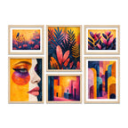 Colorful Modern Art Wall Art Frame Set of 6