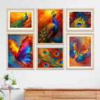 Colorful Nature Gallery Wall Art Frame Set of 6