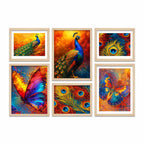 Colorful Nature Gallery Wall Art Frame Set of 6