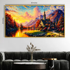 Colorful Nature Scenery Crystal Glass Painting