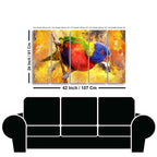 Colorful Parrot Abstract Art Canvas wall Painting of Five Pieces