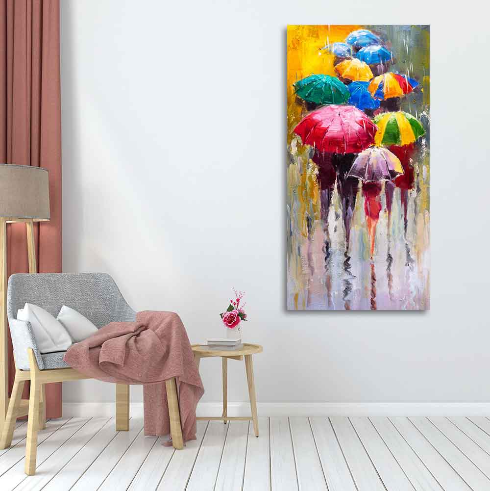 Colorful Rainy Season Beautiful Design Canvas Printed Wall Painting