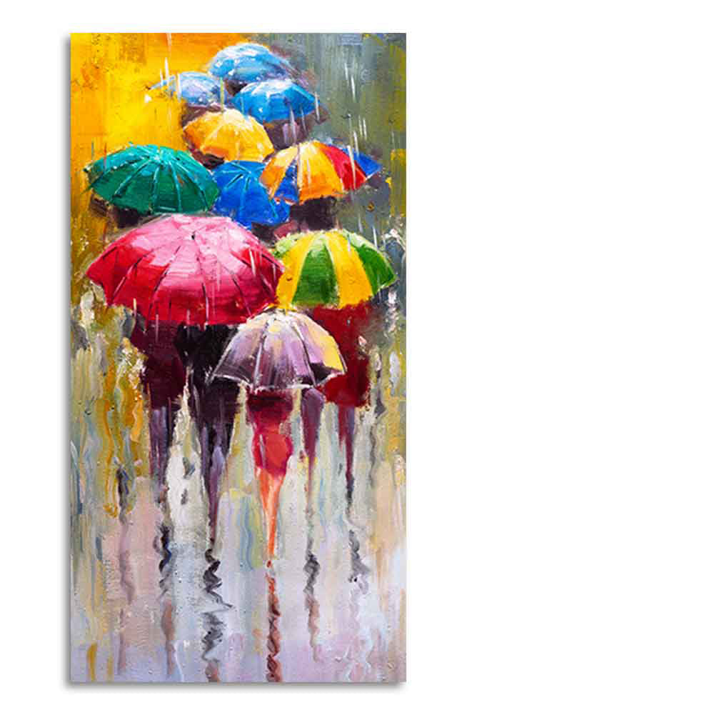 Colorful Rainy Season Beautiful Design Canvas Printed Wall Painting