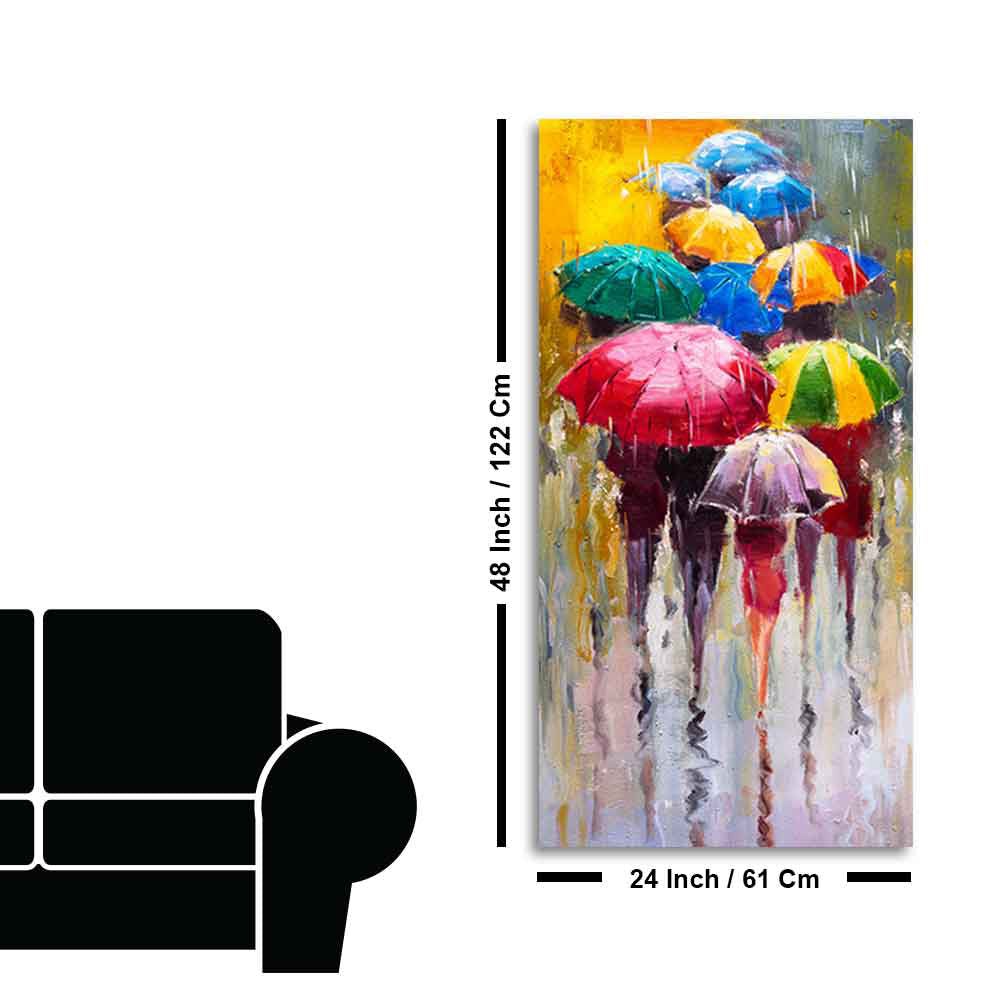 Colorful Rainy Season Beautiful Design Canvas Printed Wall Painting