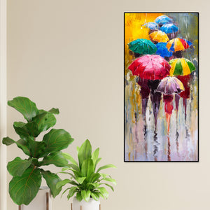 Colorful Rainy Season Beautiful Design Canvas Printed Wall Painting