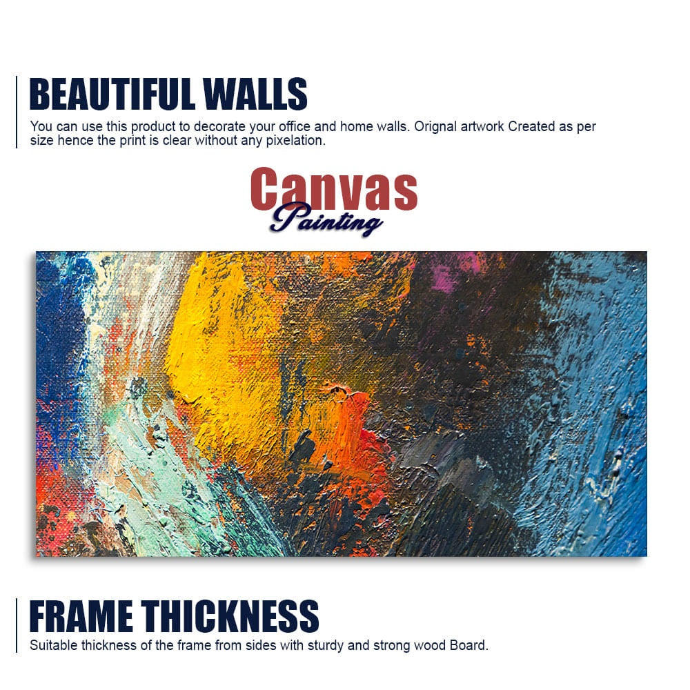Colorful Strokes Abstract Art Canvas Wall Painting