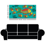 Colorful Tribal Fish Folk Art Canvas Wall Painting
