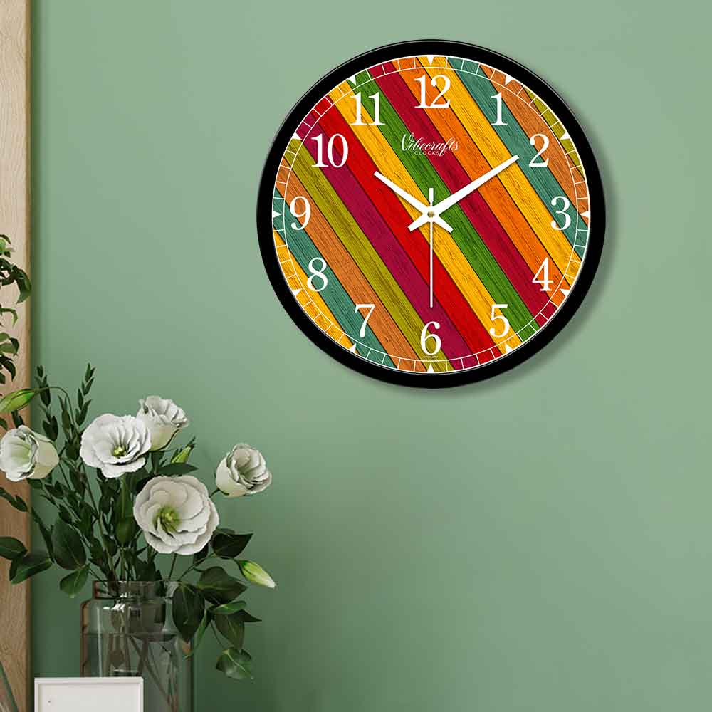 Wooden Texture Wall Clock