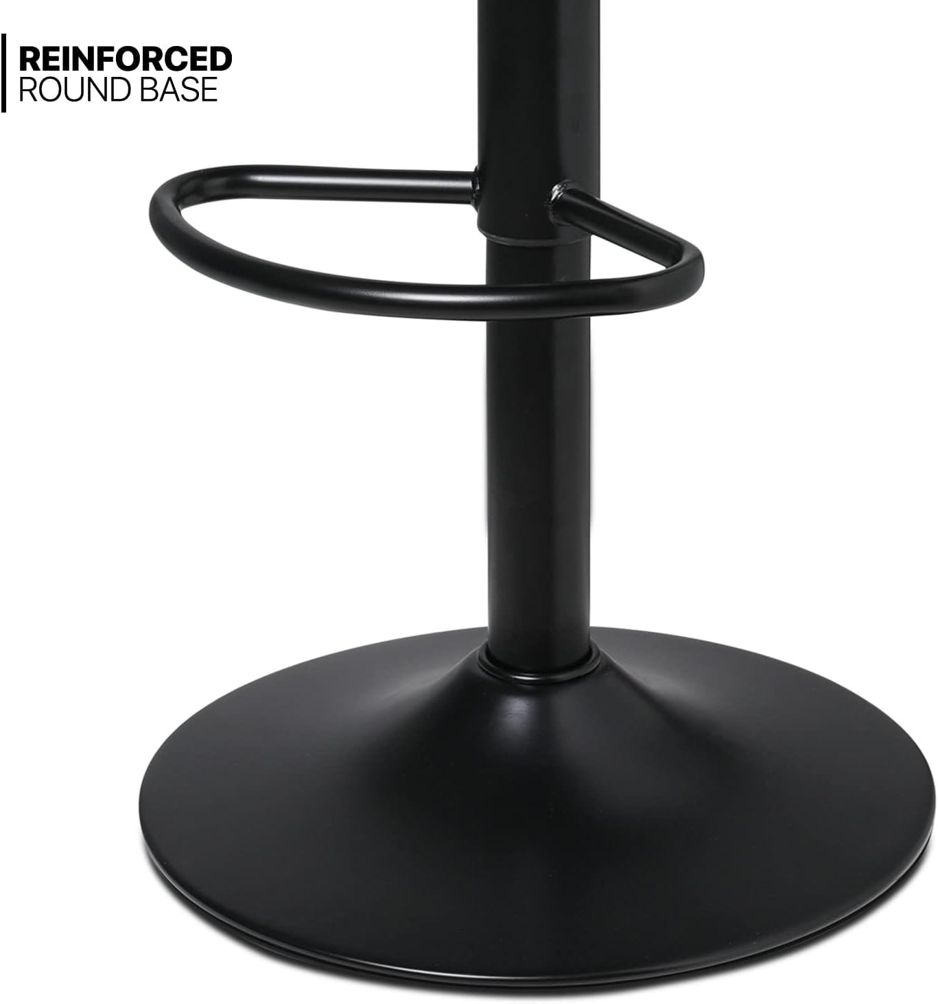 Comfortable Height Adjustable Red Lounge Bar Stools with Black Metal Base