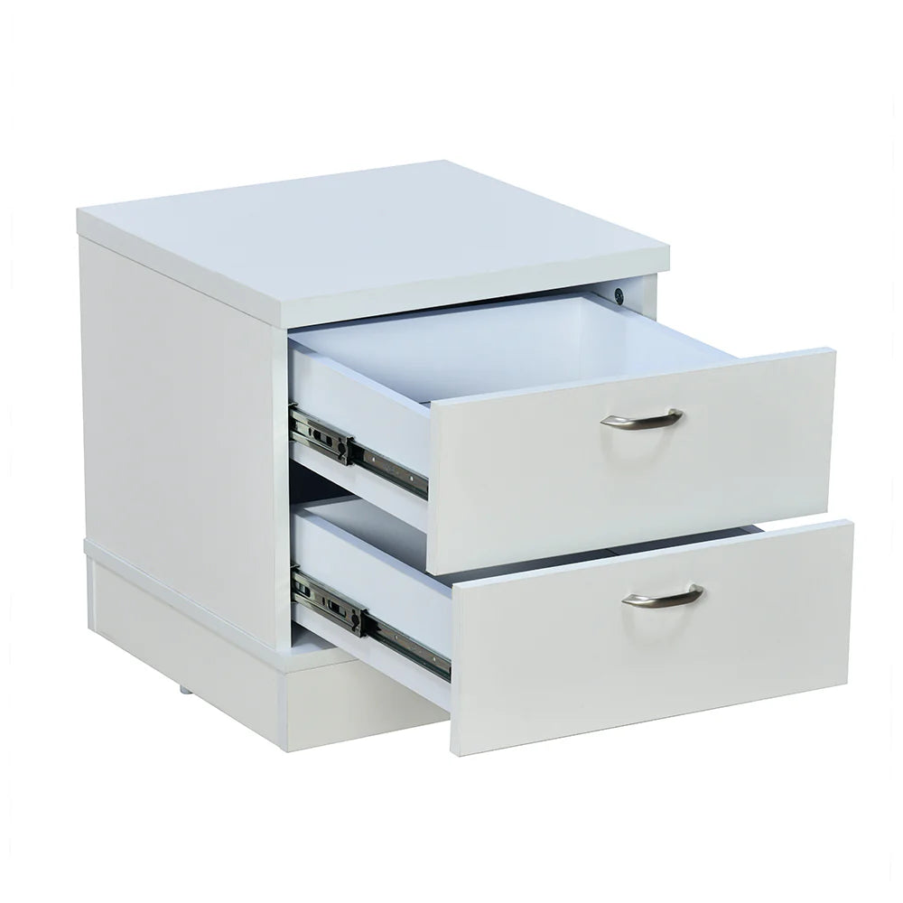 Compact Bedside Table with Two Drawers