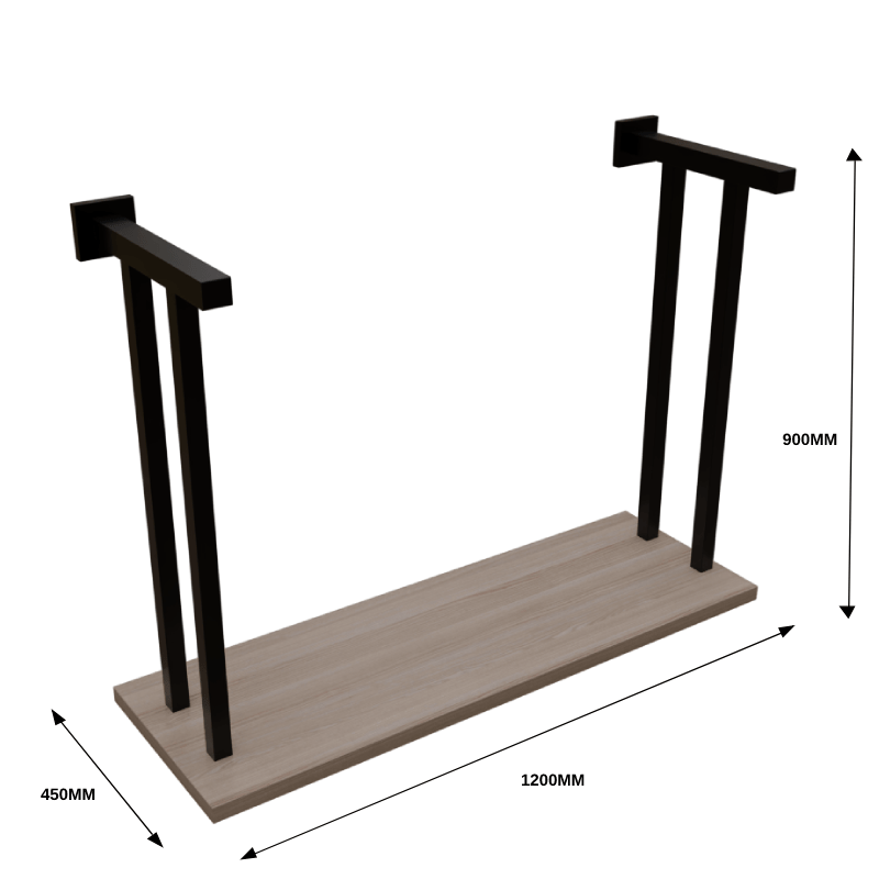 Compact Wooden Wall Mounted Desk for Laptop Books & Decor