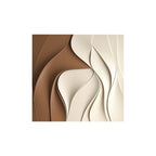 Contemporary 3D Wall Art Panel in Cream and Mocha Gradient