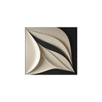 Contemporary 3D Wall Decor in Beige and Black Finish
