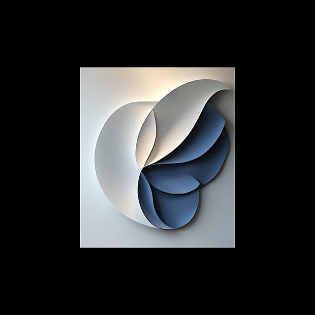 Contemporary Blue and White Petal 3D Wall Art Home Decor