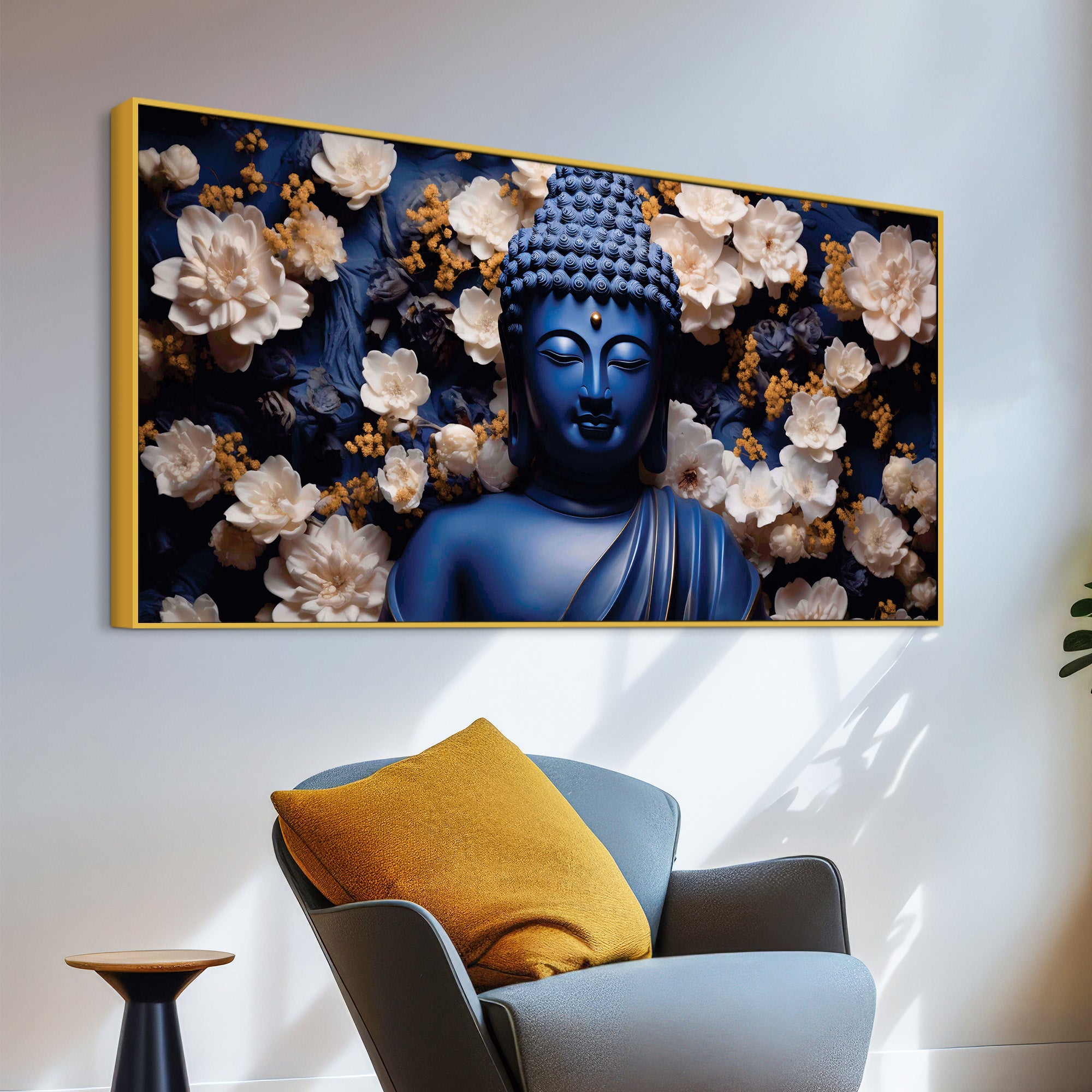 Contemporary Buddha Wall Painting for Home Decor