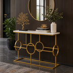 Contemporary Console Table in Geometric Pattern Design