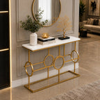 Contemporary Console Table in Geometric Pattern Design