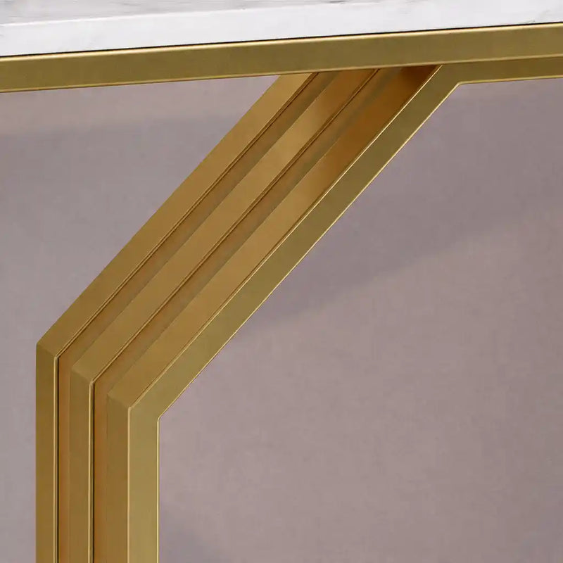 Contemporary Console Table with Bold Geometric Design