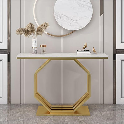 Contemporary Console Table with Bold Geometric Design