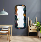 Contemporary Decorative Acrylic Wall Mirror with Fluid Frame
