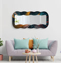 Contemporary Decorative Acrylic Wall Mirror with Fluid Frame