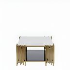 Contemporary Designer Center Table with Dual-Tier Shelving