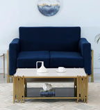 Contemporary Designer Center Table with Dual-Tier Shelving