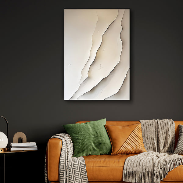 Contemporary Layered Wall Art in Cream and Beige Tones