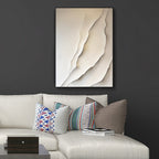 Contemporary Layered Wall Art in Cream and Beige Tones