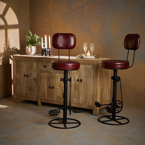 contemporary-rich-grey-velvet-bar-stools-with-matte-black-base
