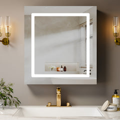 Contemporary Vanity Mirror Cabinet with Interior Organization