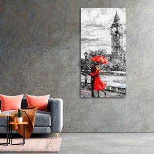 Couple in London Canvas Wall Painting