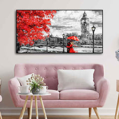 Couple in London Premium Wall Painting