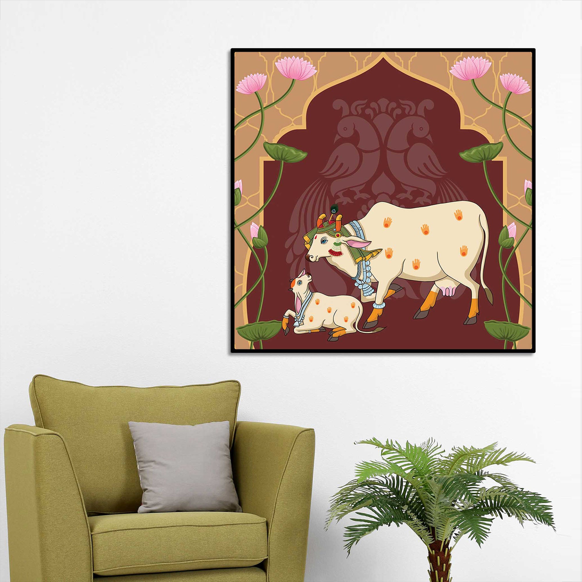 cow-calf-traditional-pichwai-painting-premium-indian-traditional-art