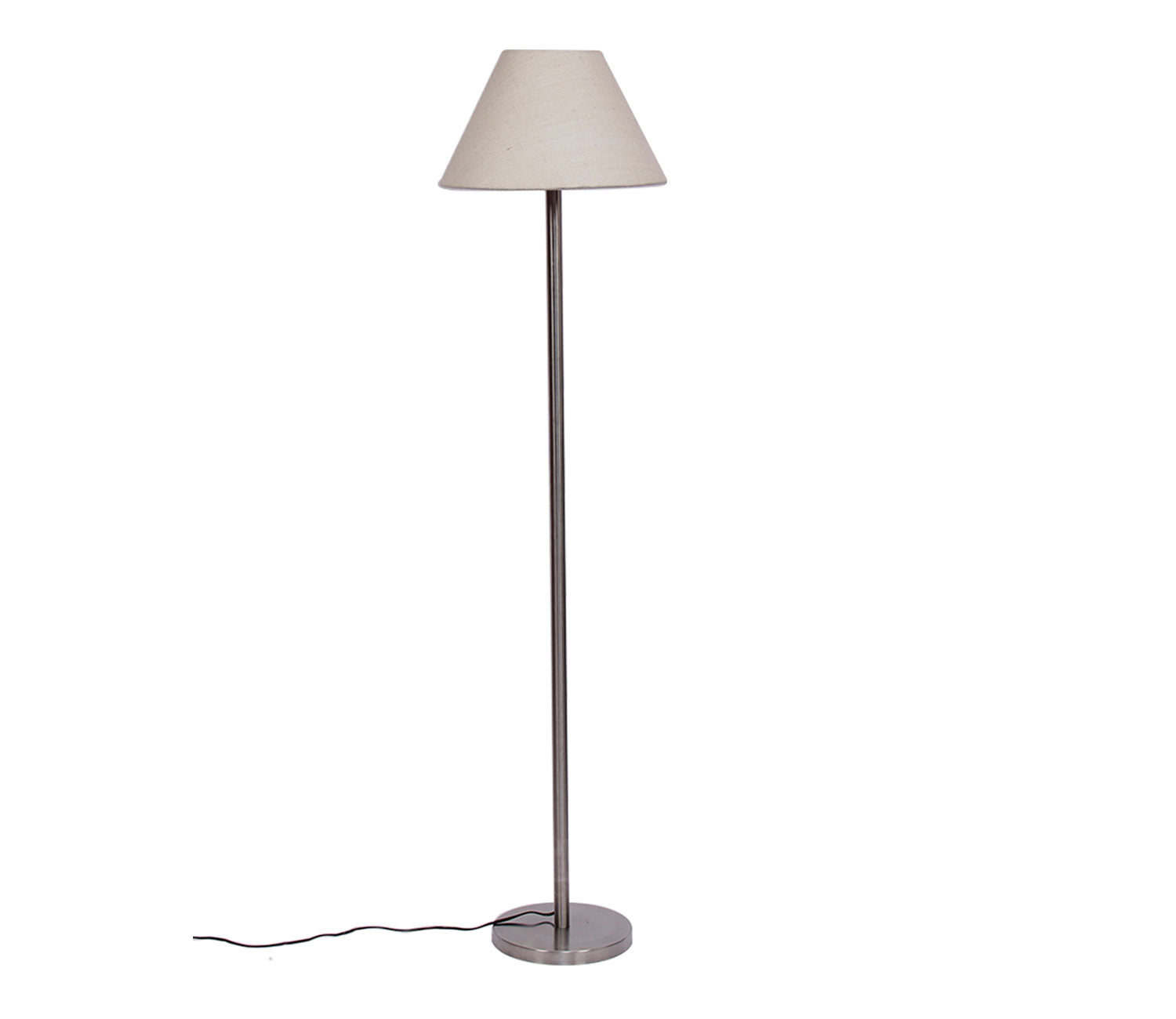 Cream Color Decorative Conical Designer Steel Floor Lamp