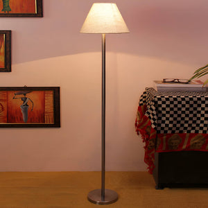 cream-color-decorative-conical-designer-steel-floor-lamp