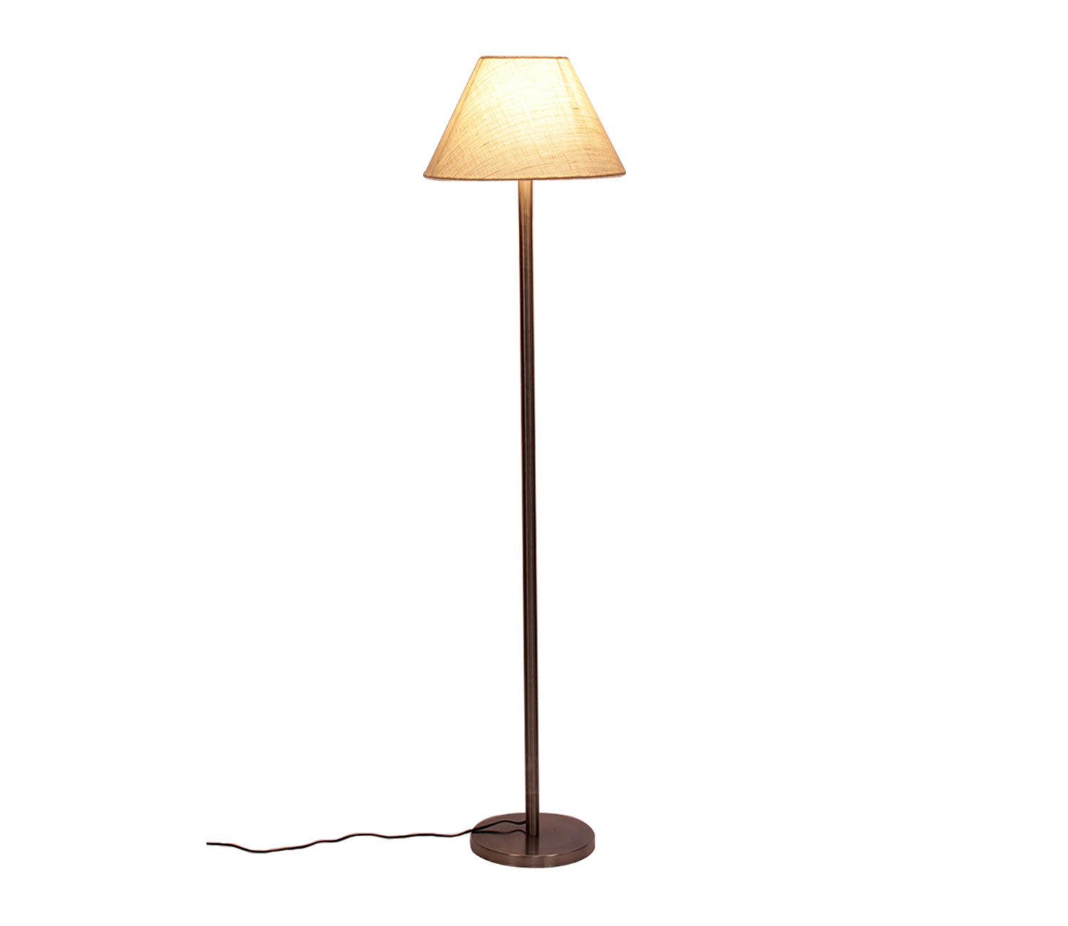 Cream Color Decorative Conical Designer Steel Floor Lamp