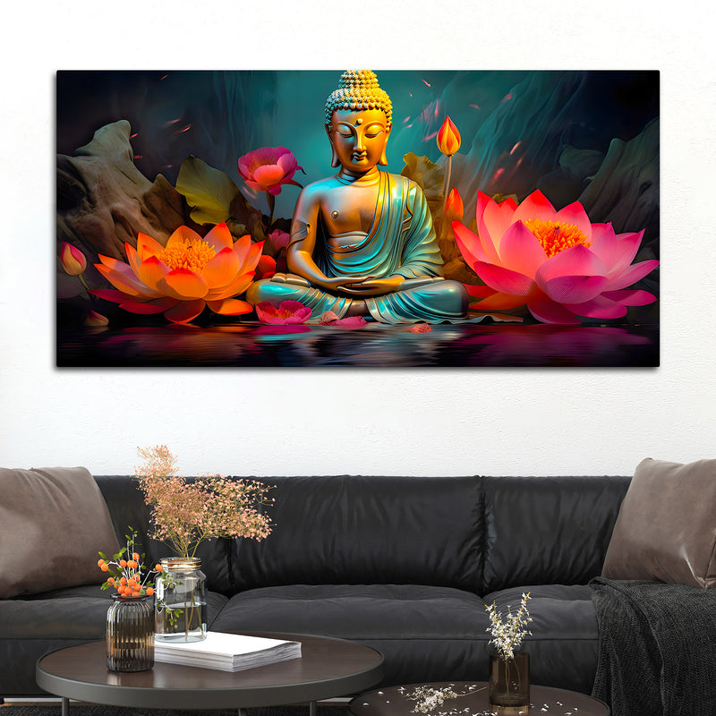 Creative Lord Buddha Wall Painting for Premium Decor
