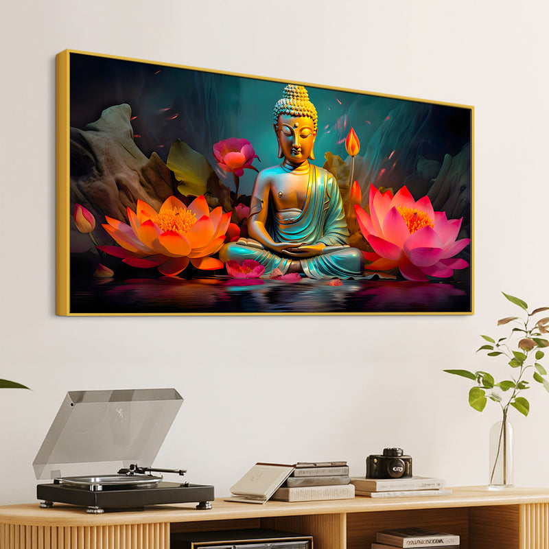 Creative Lord Buddha Wall Painting for Premium Decor