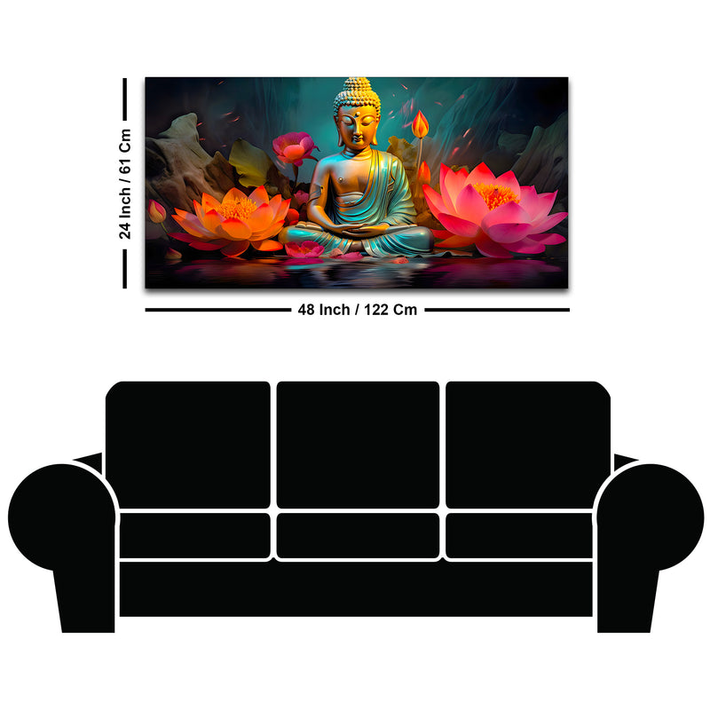 Creative Lord Buddha Wall Painting for Premium Decor