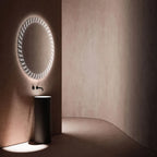 Cris Cross Designer Border Pattern LED Bathroom Mirror