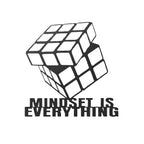 Cube Design With Mindset Text Metal Art Wall Decor