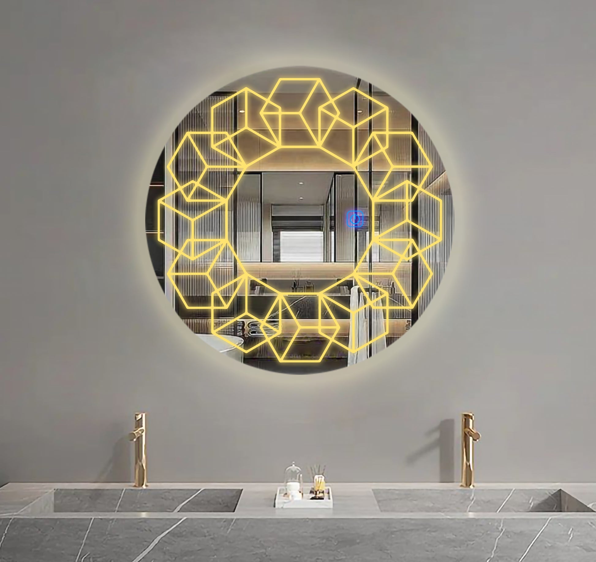 Cubicles Design Art LED Bathroom Mirror