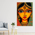 cultural-indian-bridal-expression-woman-face-canvas-wall-painting