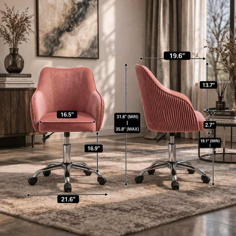 curved-arm-pink-velvet-office-chair-for-comfort-and-style