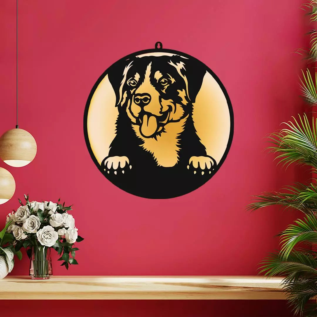 Cute Dog Face LED Wall Light for Pet Lovers Wall Decor