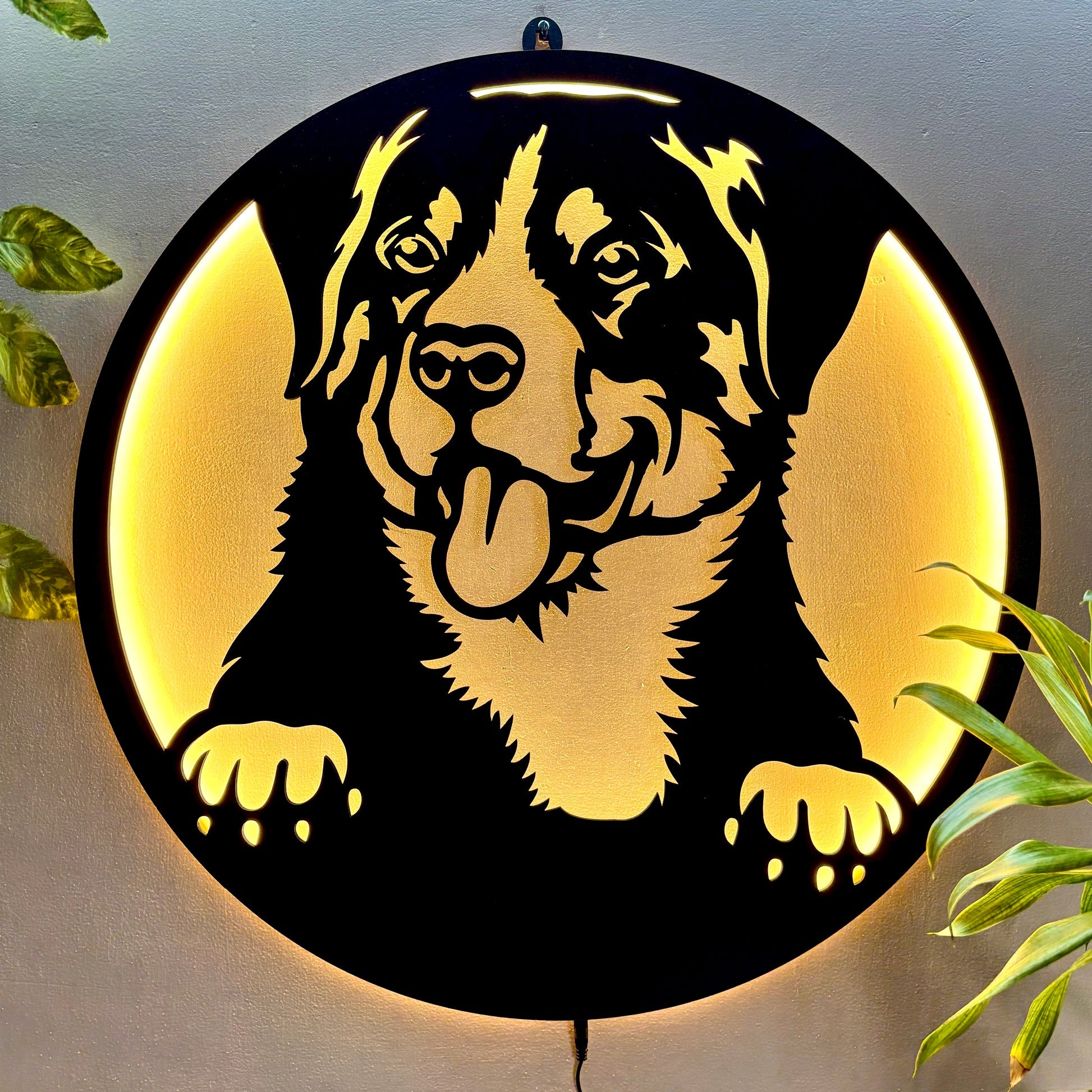 Cute Dog Face LED Wall Light for Pet Lovers Wall Decor