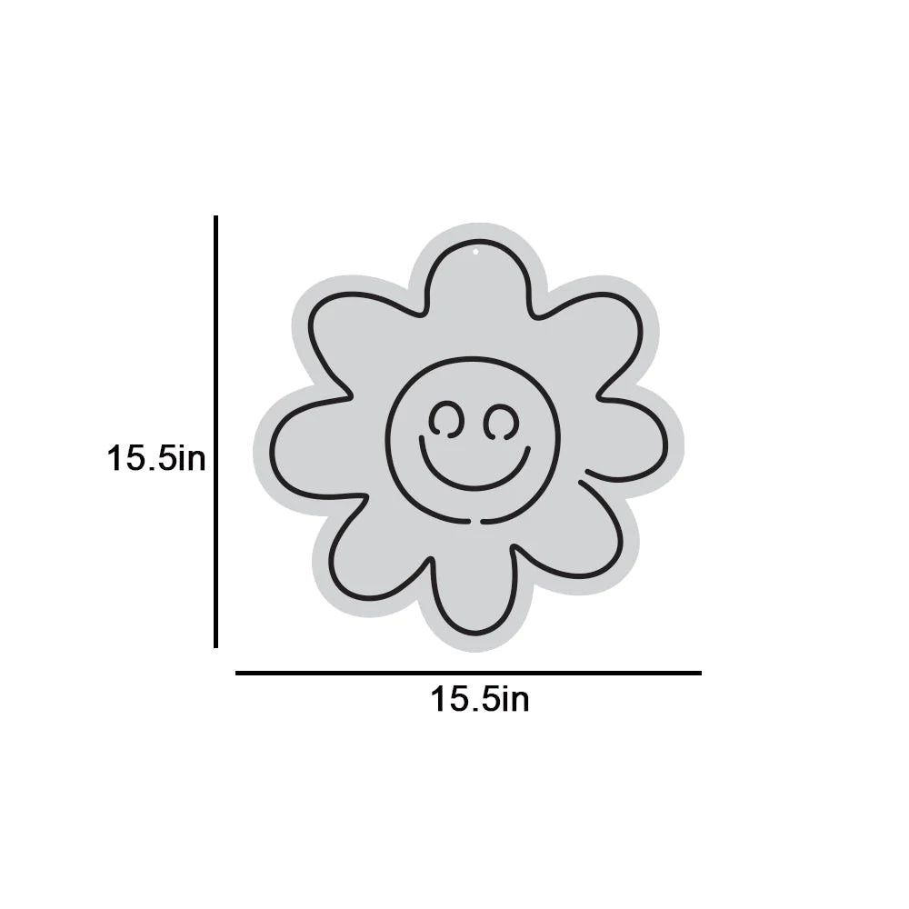 Cute Smiley Yellow Sunflower LED Neon Light