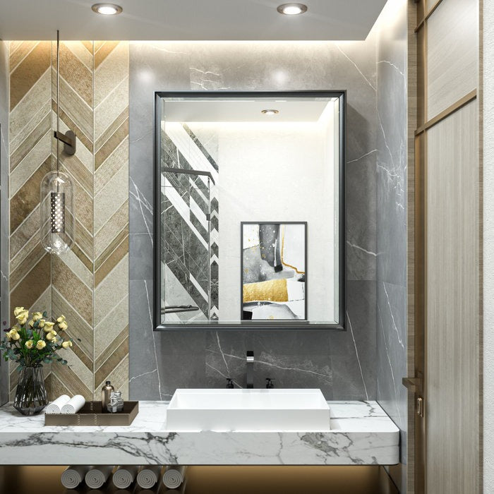 Cyrille Modern Recessed or Surface Mount Mirror Cabinet