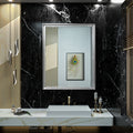 Cyrille Modern Recessed or Surface Mount Silver Mirror Cabinet